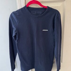 Patagonia Kids Dark Blue Long Sleeve Tee